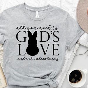 🐰God’s Love Chocolate Bunny Ladies T-shirt🐰